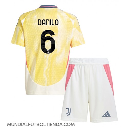 Camiseta Juventus Danilo Luiz #6 Segunda Equipación Replica 2024-25 para niños mangas cortas (+ Pantalones cortos)